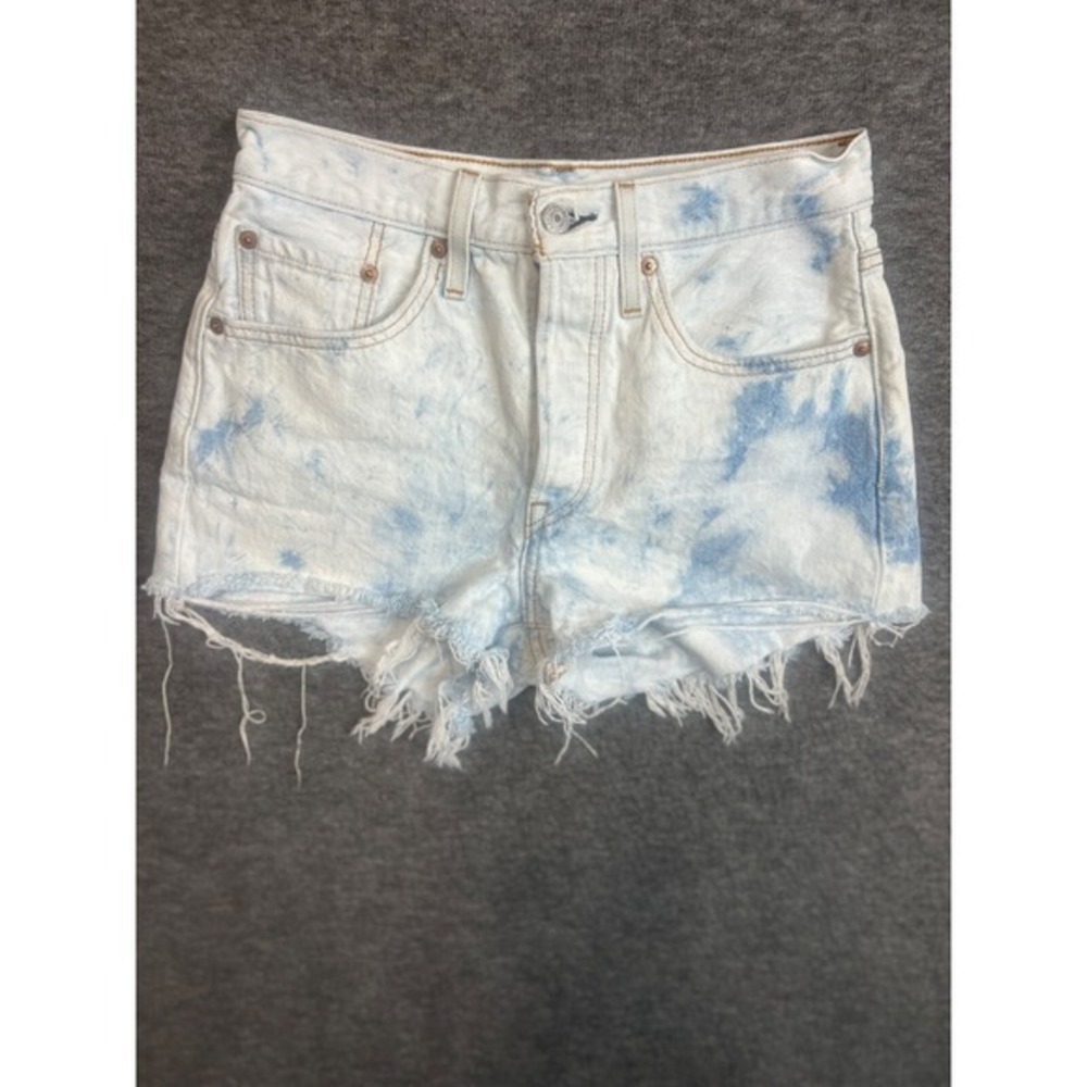 Levi's Womens 501 Original Shorts Mid Rise Button Fly Tie-Dye Size 26